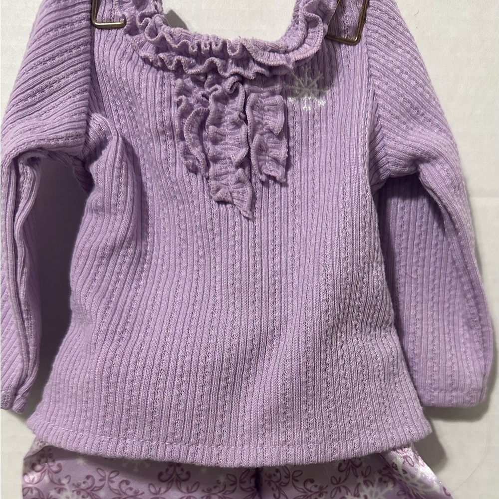 American Girl lavender 4 pc Snowflake Pj set outfit
